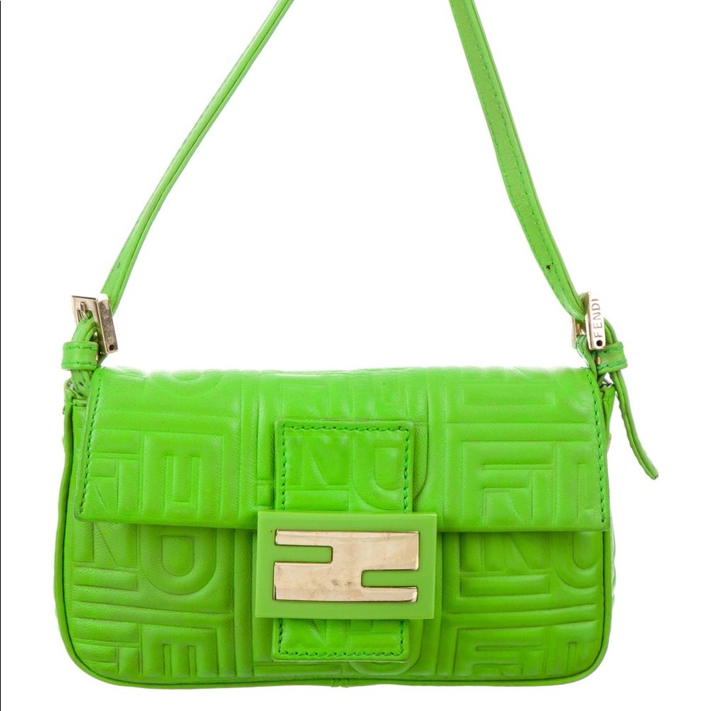 NEON GREEN FENDI BAGUETTE LIMITED EDITION BAG